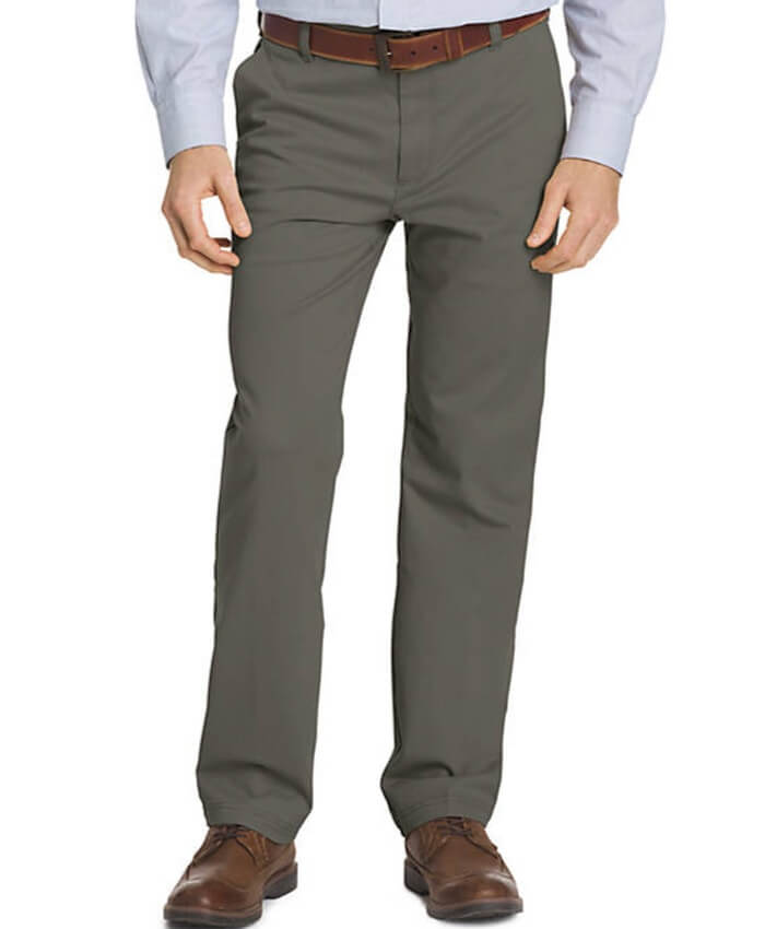  IZOD Performance Stretch Chino Straight Fit Flat Front Pants